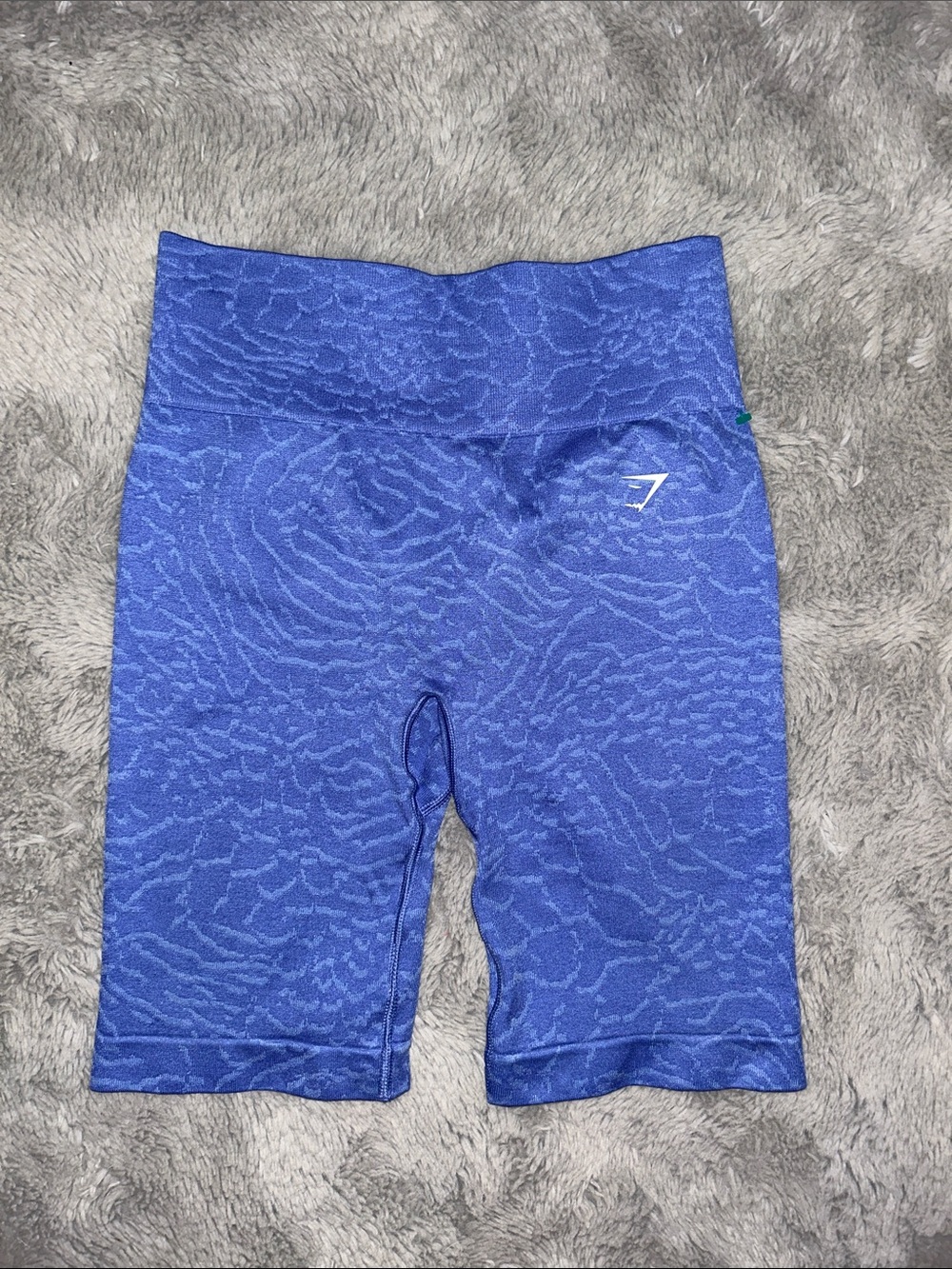 Gymshark Royal Blue Patterned Biker Shorts